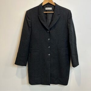 Vintage Principles Single Breasted Women’s Wool Pea Coat Grey
